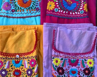 Chemisiers brodés à la main pour femme Chemisiers mexicains brodés S-M-L-XL