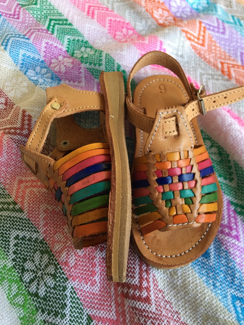 Baby and Toddlers Girls Mexican Leather Huaraches Mexican - Etsy
