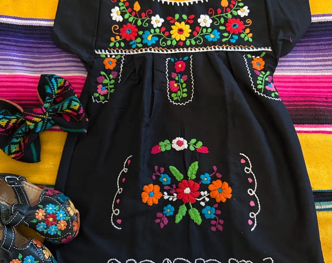 Mexican Dresses WITH Bow- Huaraches sold separately