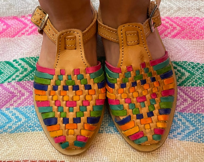 Baby-Toddler-Girls Mexican leather huaraches