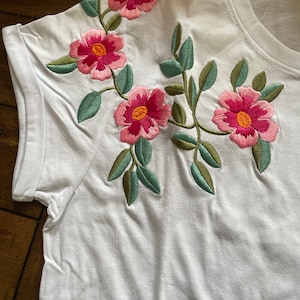Mexican Floral Embroidered T Shirts Variations of Colors - Etsy
