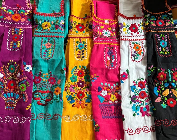 Kids Mexican dresses Embroidered Baby-Toddler-Girl  Huaraches NOT included