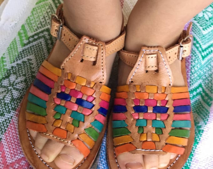 Toddlers and babies Mexican leather huaraches