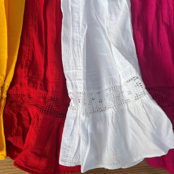 WOMEN Long Skirts  Bohemian   Maxi skirt Mexican long skirt One Size