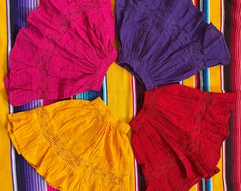 Girls Mexican Skirts  size 2-4-6-8 years old girls MORE COLORS Available