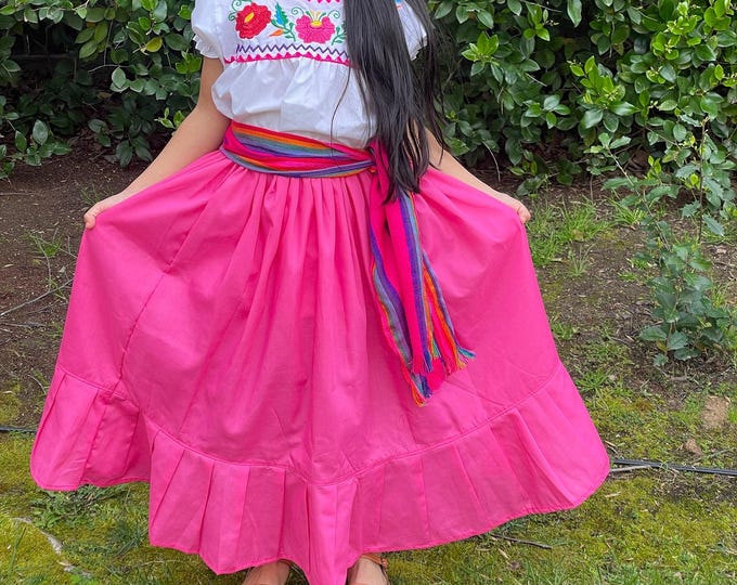 Mexican skirts - blouse - Sash - Girls - Women