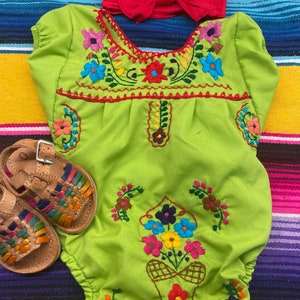 Size 0-3 moths baby girl Onesie hand embroidered