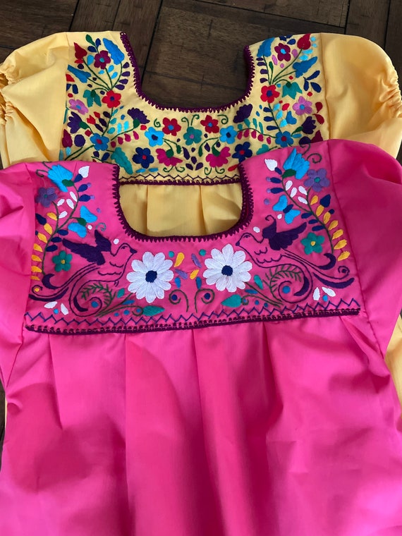 Talla 8 blusas mexicanas bordadas a - Etsy España