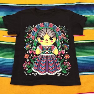 Mädchen mexikanische t-shirts Otomi mexikanisches Grafikhemd Boho-mexikanische Hemden
