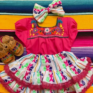 Size 1 year old baby girl outfit Mexican Fiesta clothing 5 de Mayo outfit