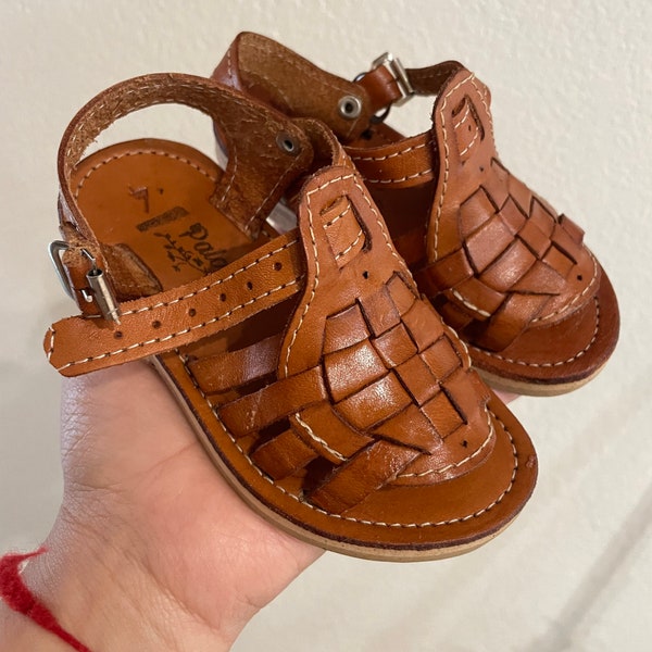 SALE ! Kids Baby - Boys Leather Huaraches Mexican Brown Huaraches