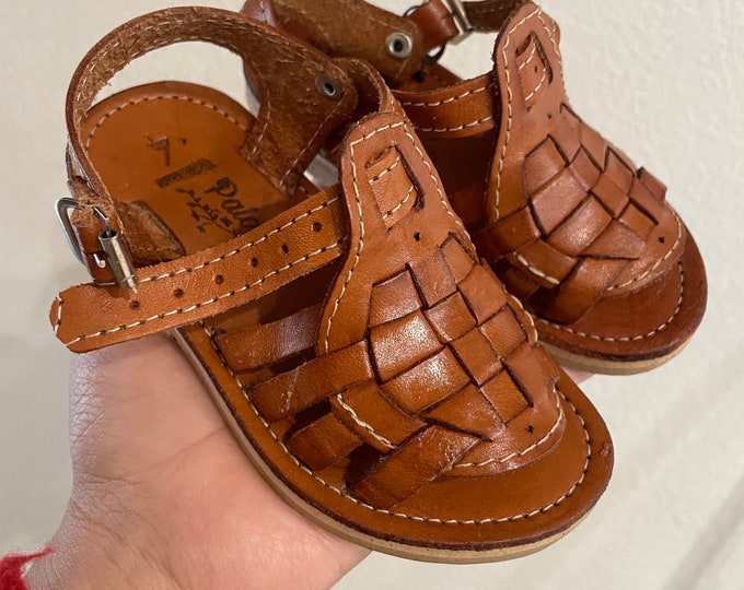 SALE ! Kids Baby - Boys Leather Huaraches Mexican Brown Huaraches