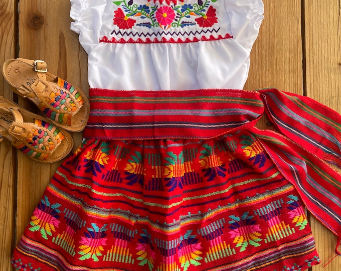 Bow/Skirt/blouse/sash included- baby - toddler - girls sizes SHOES SOLD SEPARATELY