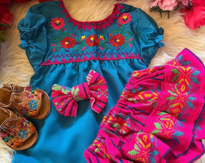 Size 6-9 months Baby outfit - Baby Huaraches  sold separately