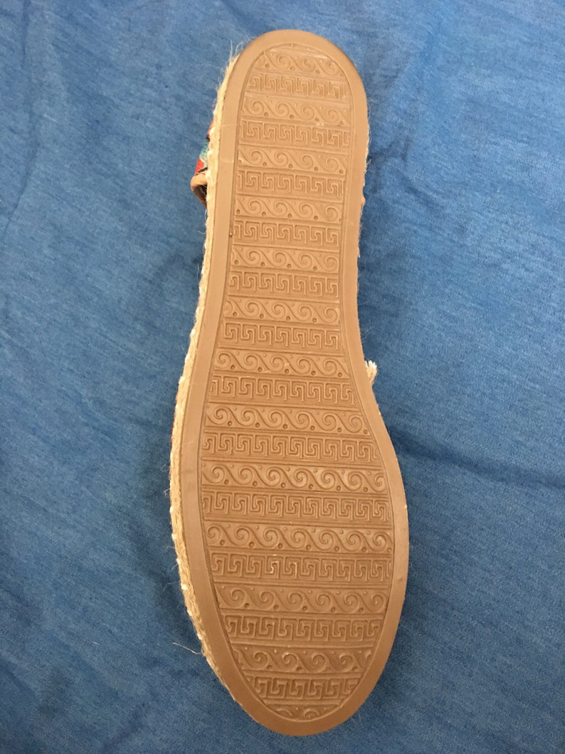 Mexican Leather Huaraches Espadrilles Huichol Art Textil Mexican style boho hippie shoes ALL SIZES 6-7-8-9-10US