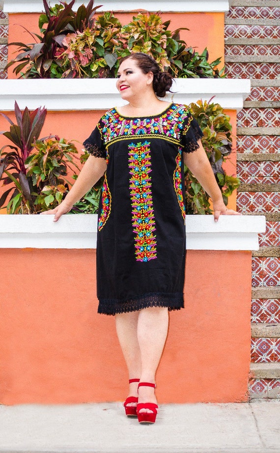 mexican embroidered dresses for sale De La Rosa Embroidered Dress main image 0