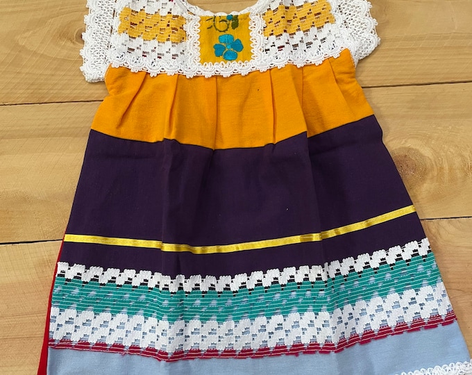 Size 1 year old baby girl dress hand embroidered