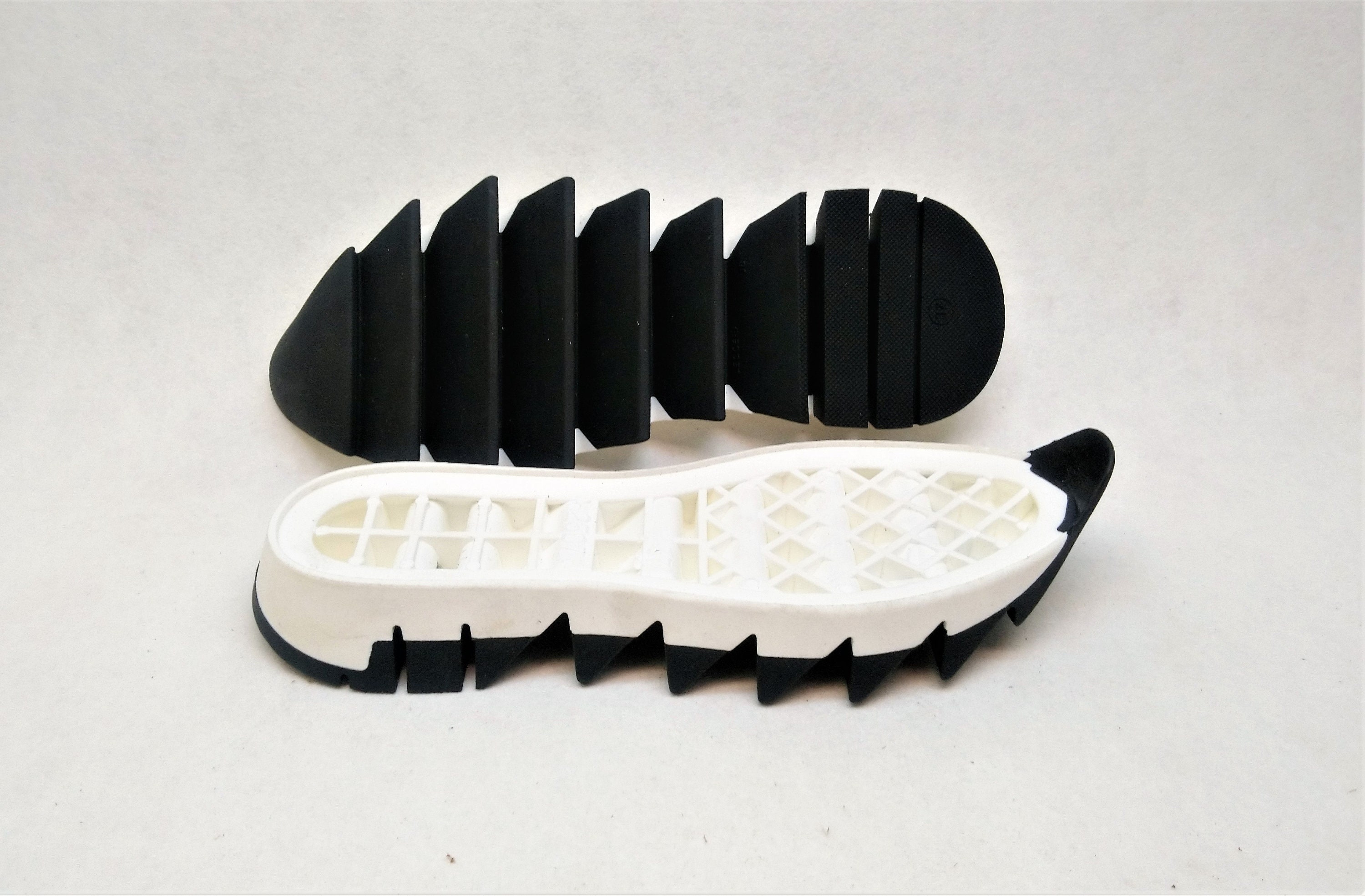 Schuhsohlen Set – Ferse & Vordersohle, Gummi, Schwarz