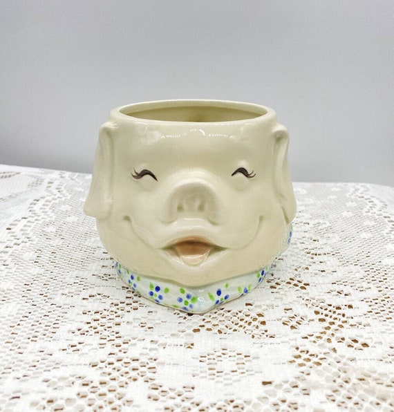 Fitz & Floyd Hand Painted Pig Porky Ceramic 3D Tea Coffee Cup Japan