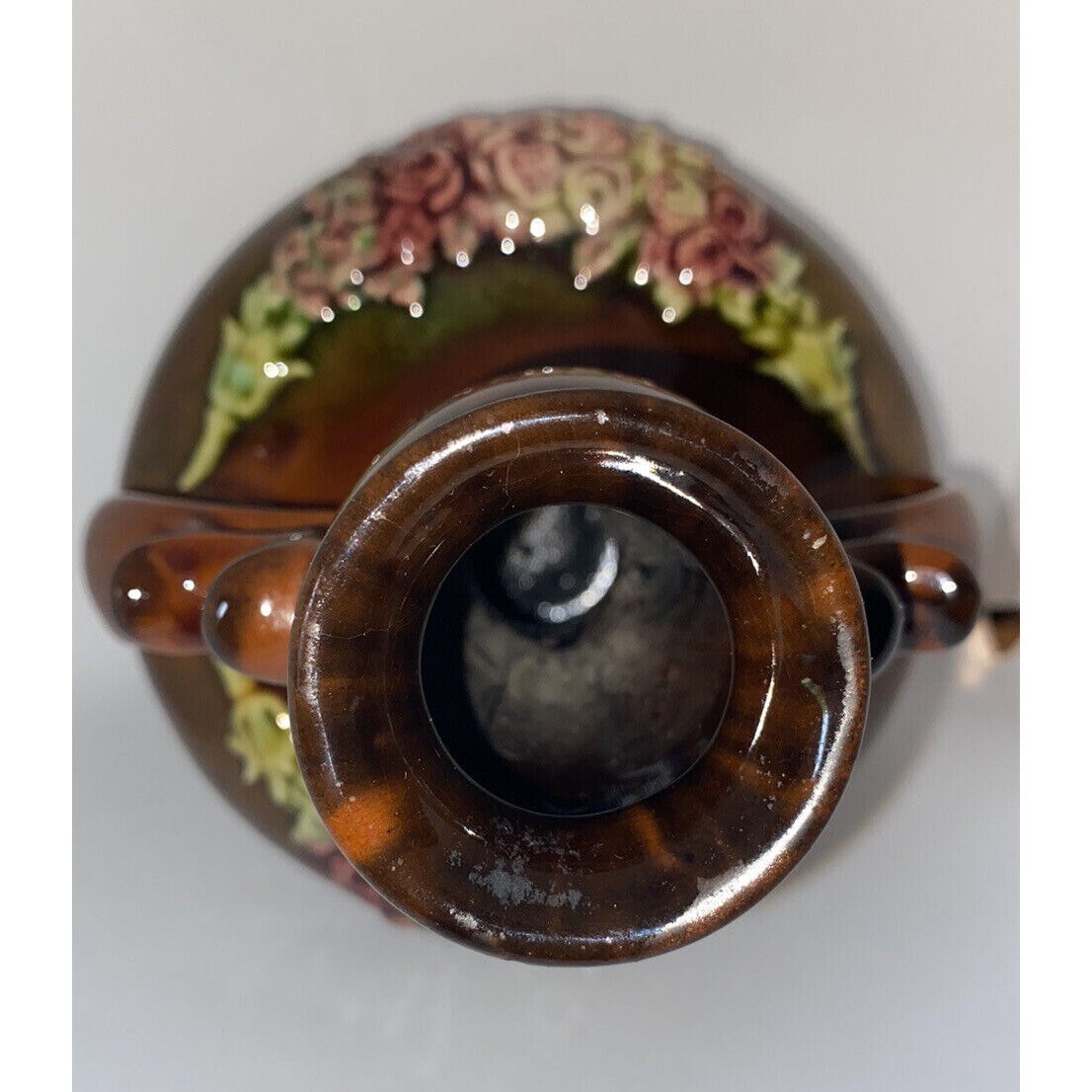 Antique Peters and Reed Double Handled Glazed Vase With Floral - Etsy