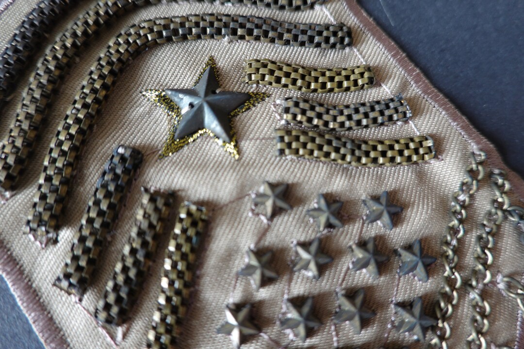 Vintage HABERDASHERY SAMPLE Cards - MILITARY Fashion Trims - Epaulettes ...