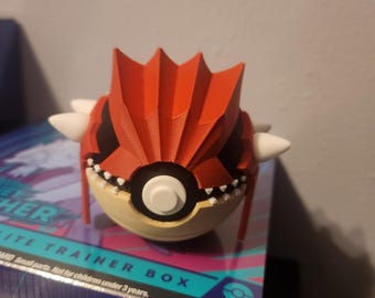 Groudon 3D Printed Monster Ball