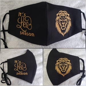 Embroidered zodiac sign face mask