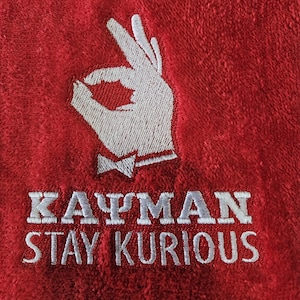 Embroidered KAPPA ALPHA PSI fingertip towel