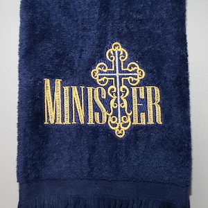 Embroidered Pulpit Towel - Towel for  Preacher  Ministers Bishops and other clergy - Auxiliaries - Pastor Gift