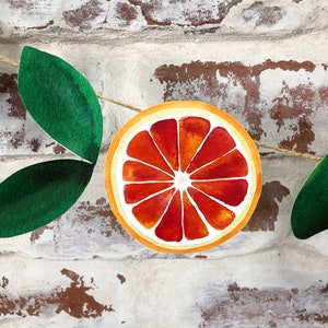 Orange Garland DIY Printable Paper Orange Citrus Fruit Winter Decoration Digital Download image 5