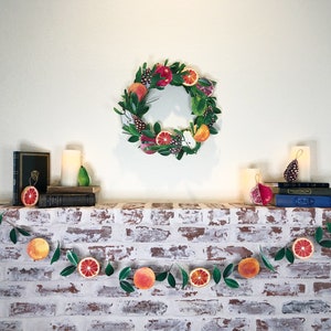 Orange Garland DIY Printable Paper Orange Citrus Fruit Winter Decoration Digital Download image 4