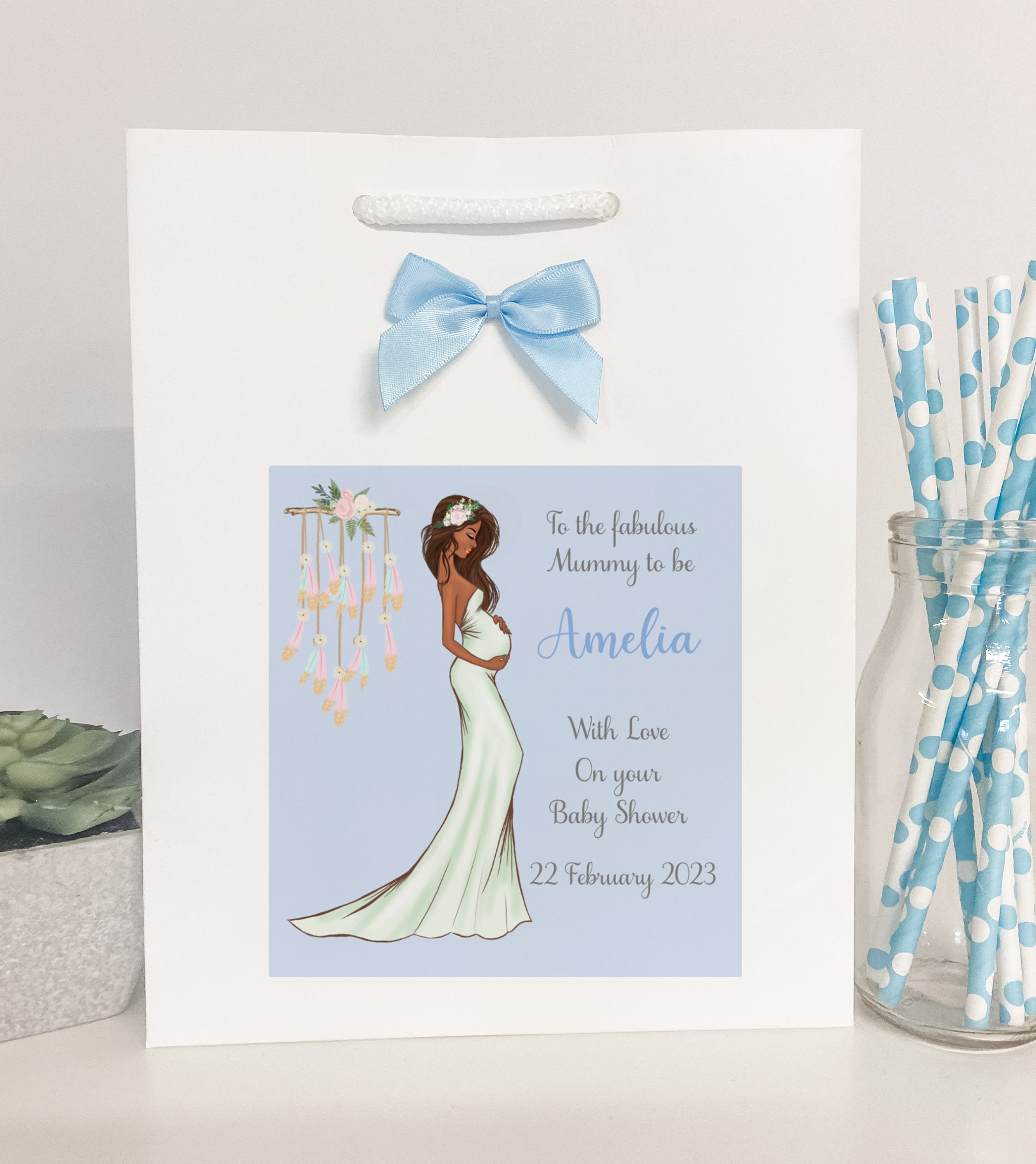 Personalised Congratulations Baby Shower Gift Bag Boy Etsy