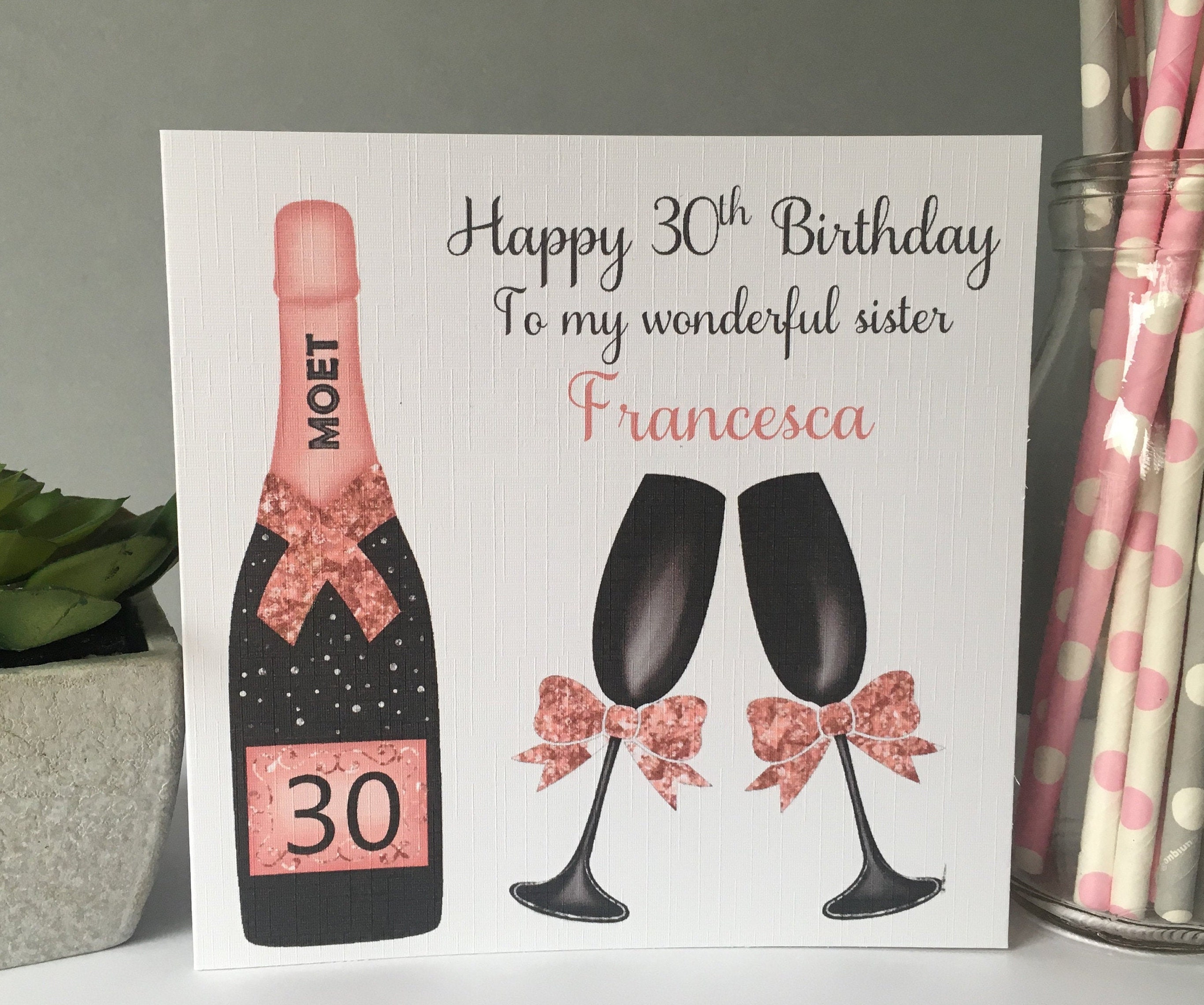 Personalised Handmade Female Birthday Card Girl 18th 21st 30th - Etsy UK