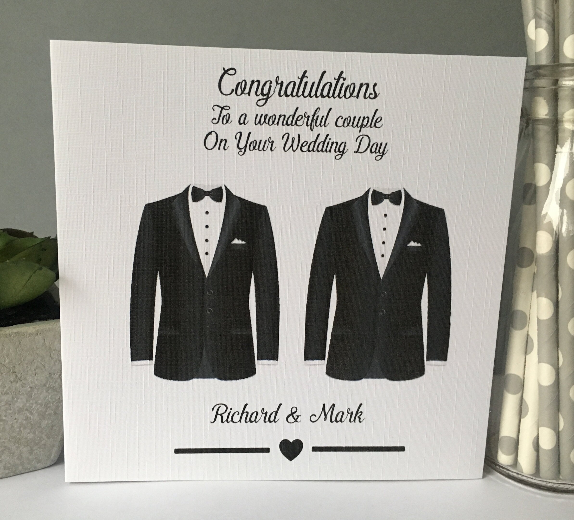 Personalised Handmade Wedding Card Newlywed Couples Wedding Etsy UK