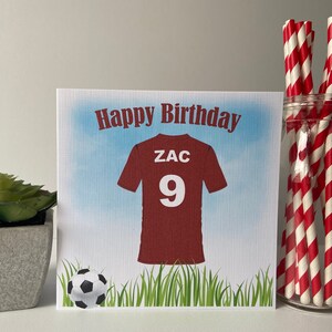 Personalised Boys Football Birthday Card Son Grandson Nephew 7th 8th 9th 10th Personalised Boys Football Birthday Card Son Grandson Nephew 7th 8th 9th 10th