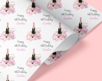 Personalised Gift Wrap / Personalised Birthday Wrapping Paper / Personalised Gift Wrap / 20th, 30th, 40th, 50th, 60th Gift Wrap