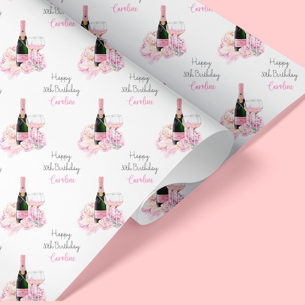 Personalised Gift Wrap / Personalised Birthday Wrapping Paper / Personalised Gift Wrap / 20th, 30th, 40th, 50th, 60th Gift Wrap