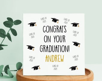 Personalised Graduation Card Congratulations Well Done You Did It Congrats Hat