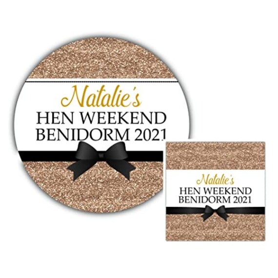 Personalised Hen Party Stickers for Favours Party Bags Printed Etsy