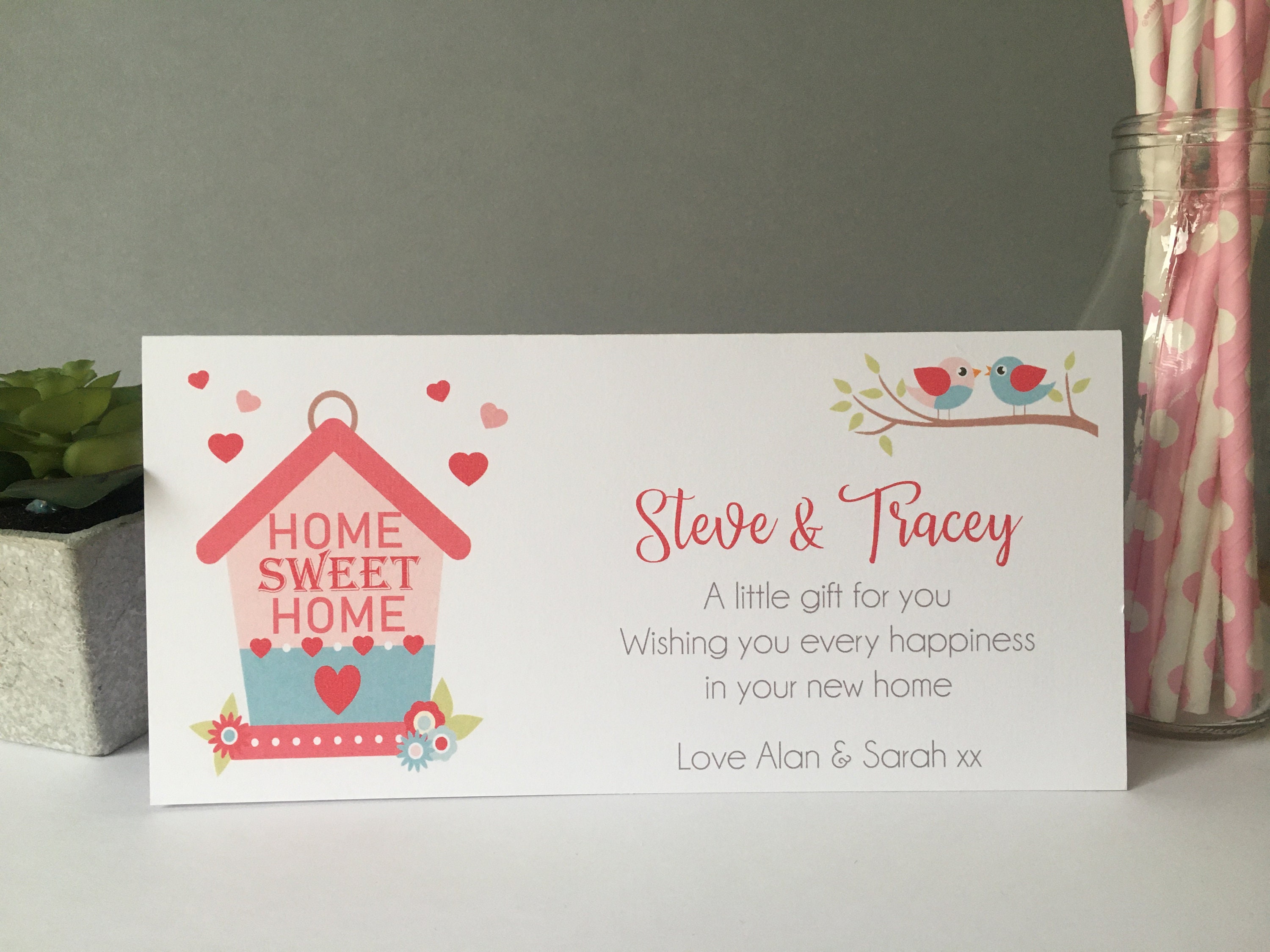Personalised New Home Gift Card Money Wallet Voucher Gift Etsy UK
