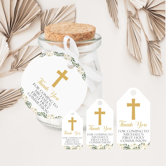Personalised First Holy Communion Gift Favour Tags for Party Etsy