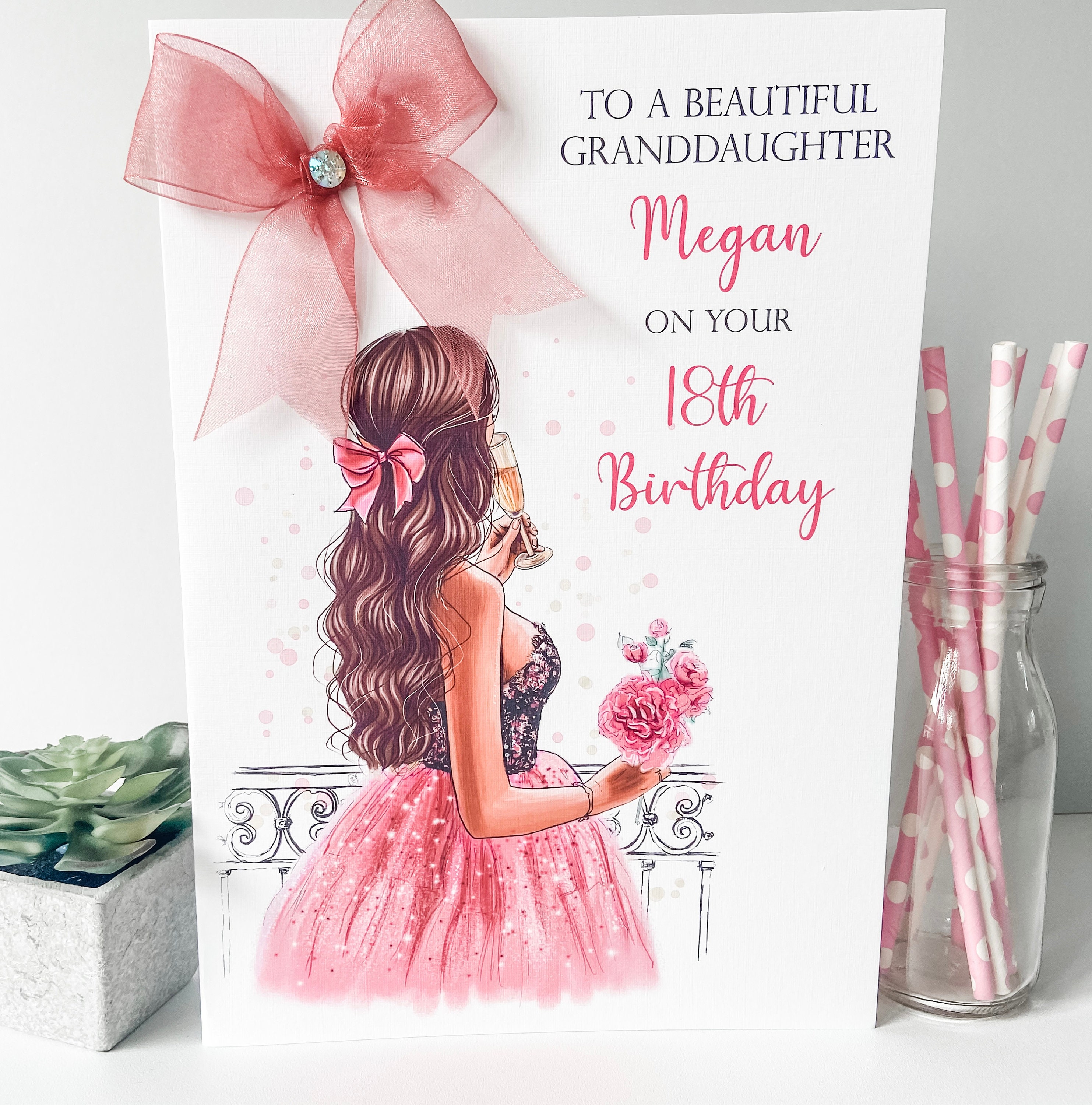 Personalised Birthday Card Daughter Niece Grandaughter Cousin - Etsy UK