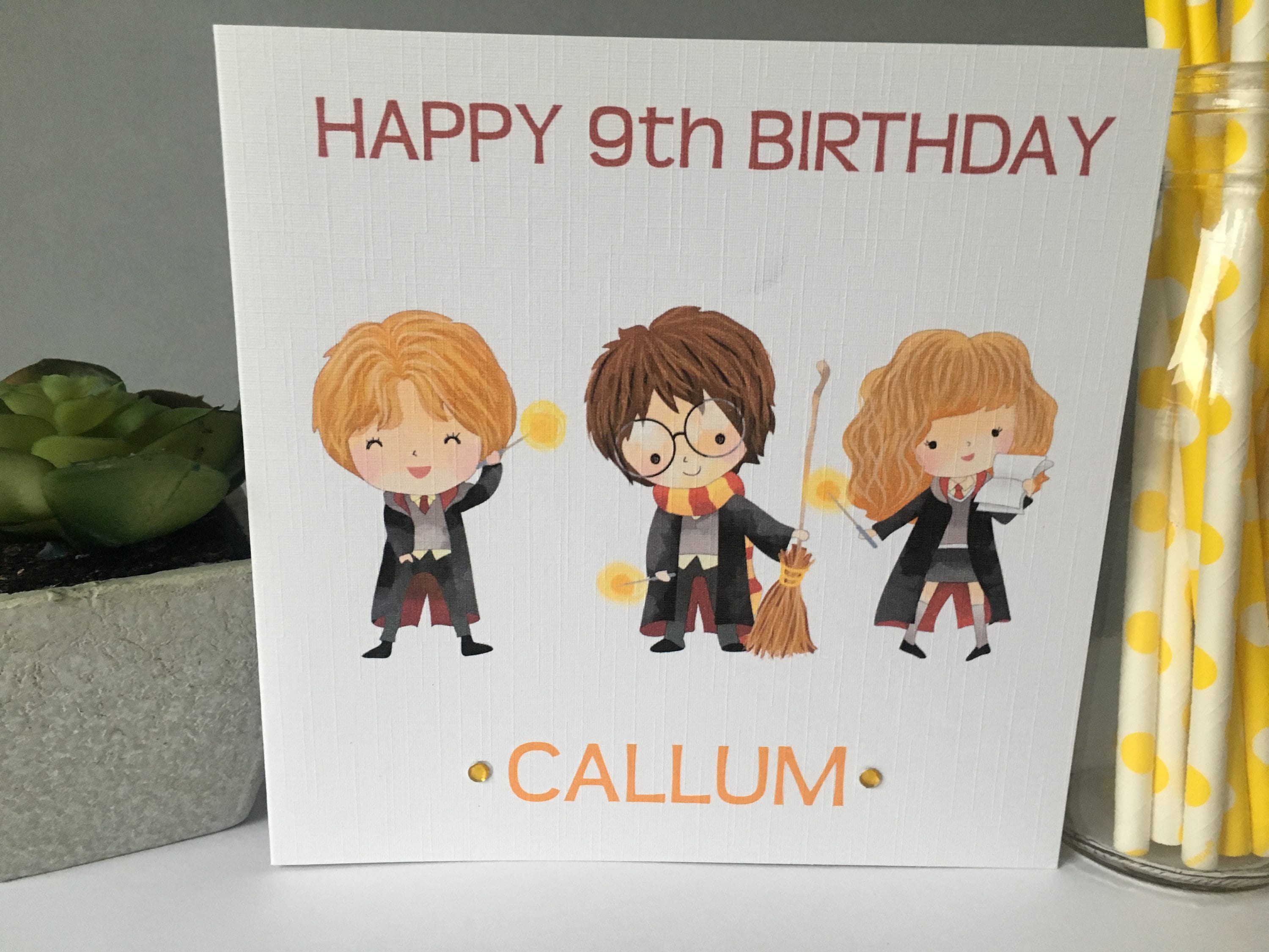 Personalised Birthday Card Best Friend Boy Girl Harry Potter Magical Children’s