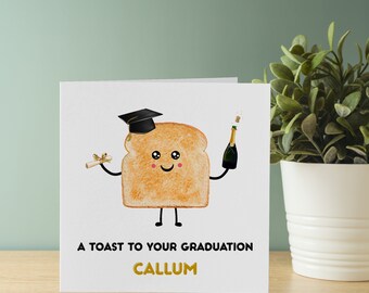 Personalised Graduation Card Congratulations Well Done You Did It Toast