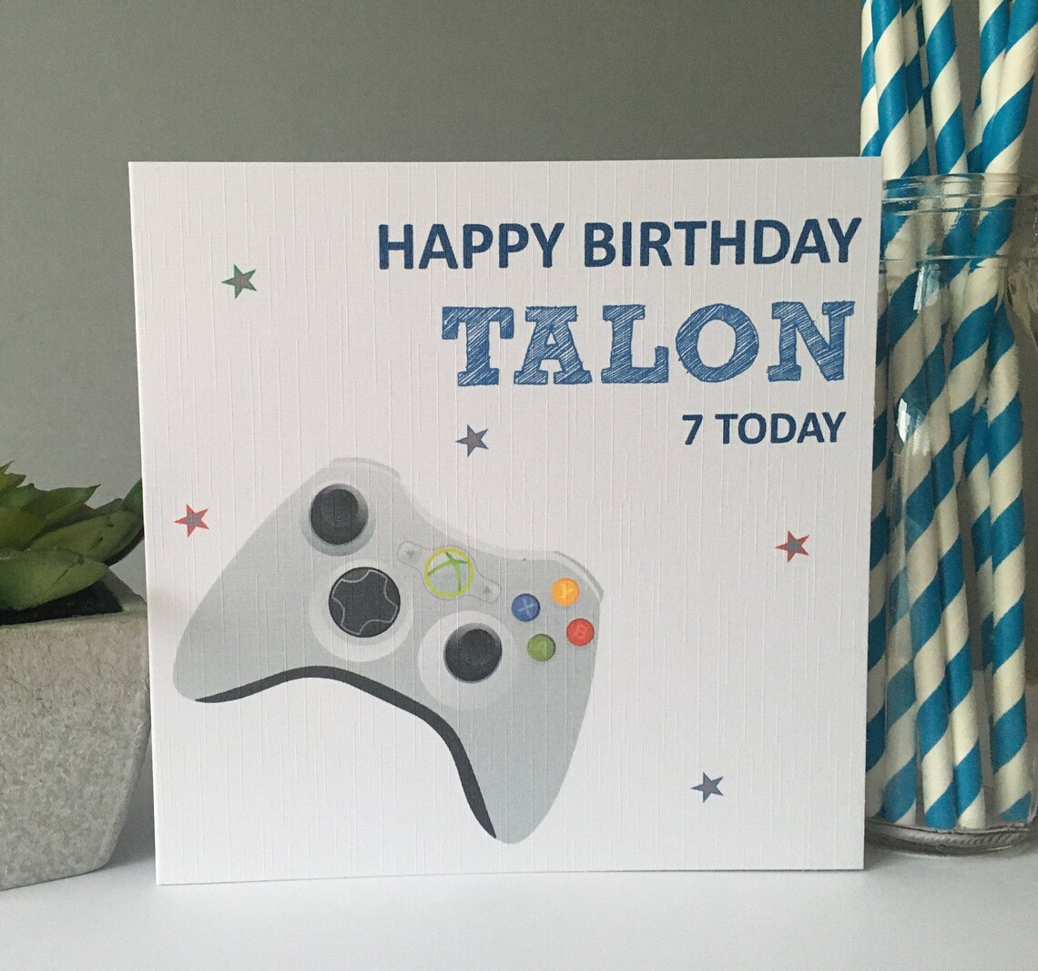 Personalised Birthday Card Male Boys Gaming Gamer Son Grandson | Etsy