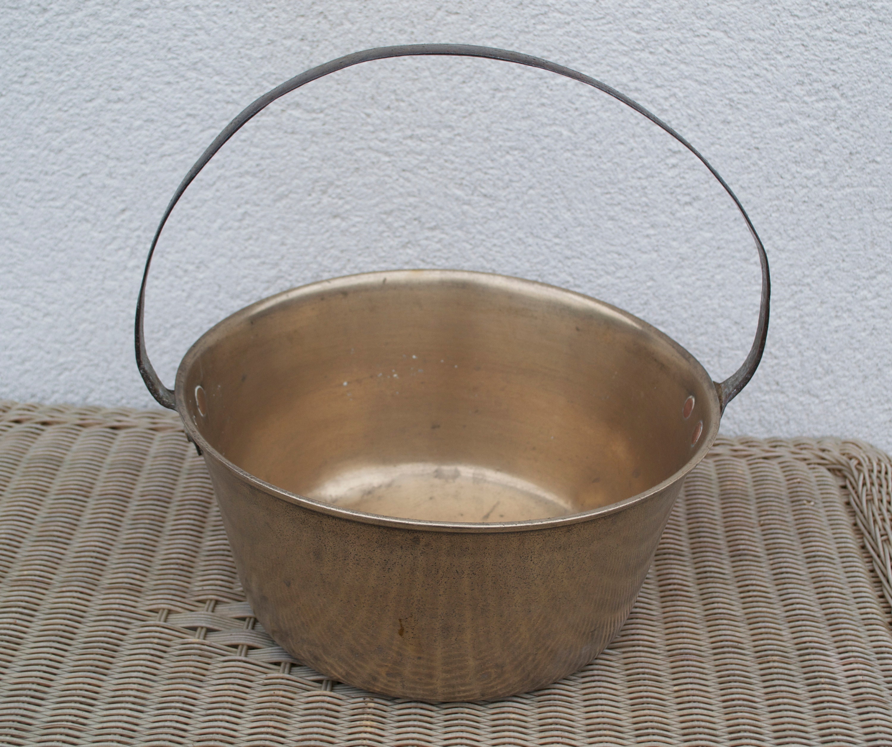 Antique Large Brass Jam Pan with Iron Handle 2.9kgs X 30cm Etsy
