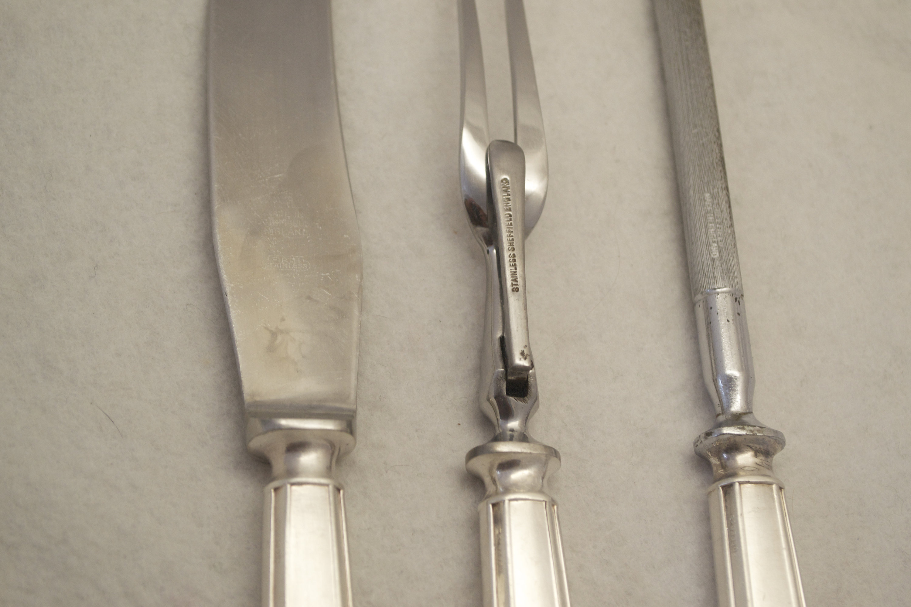 Vintage Silver Plate Carving Set James Ryals Sheffield Carving Etsy