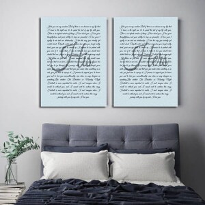 Personalized set of 2 canvas print, Wedding Vows Canvas, His and Hers Vows, Wedding Vows Art, Mrs and Mr print, Wedding vow art