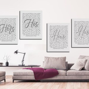 Custom set of 2 canvas print, Your Wedding Vows on canvas, Set of 2 custom canvases, Customized wedding gift , gift for him, gift for her