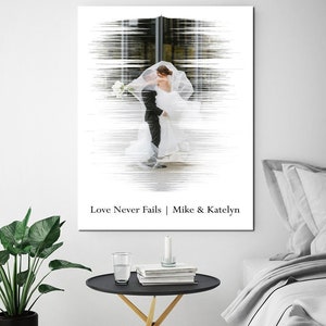 Picture on a sound wave, Sound Wave On Canvas, Custom Sound Wave Print with Photo, First Dance Song Sound Wave , sound wave canvas